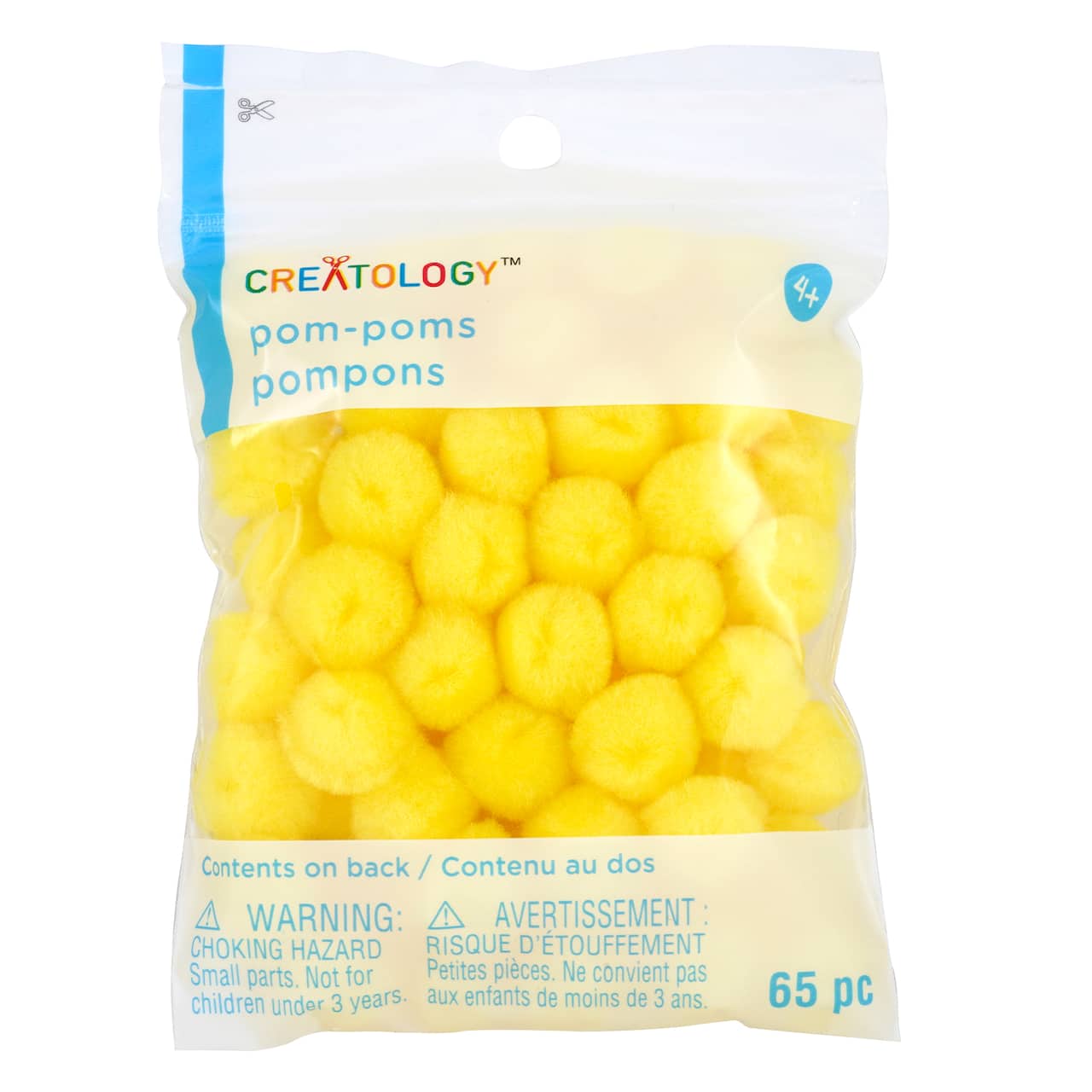 Pompons jaunes Creatology, 65 unités
